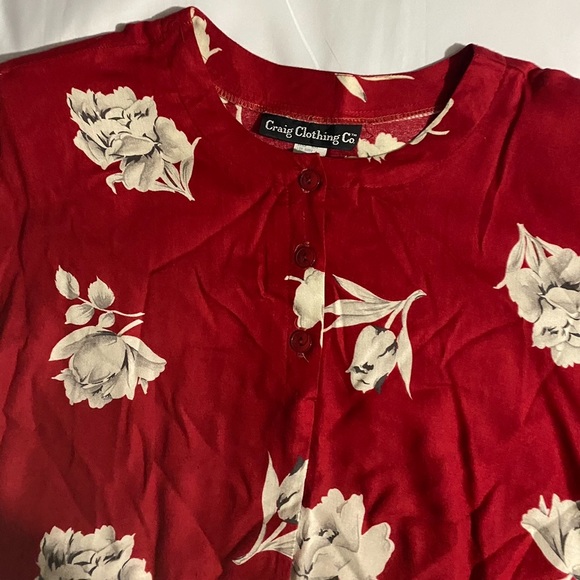 Craig Clothing Co Floral Print Shoulder Blouse & Flowy Midi Skirt Set - Picture 9 of 10